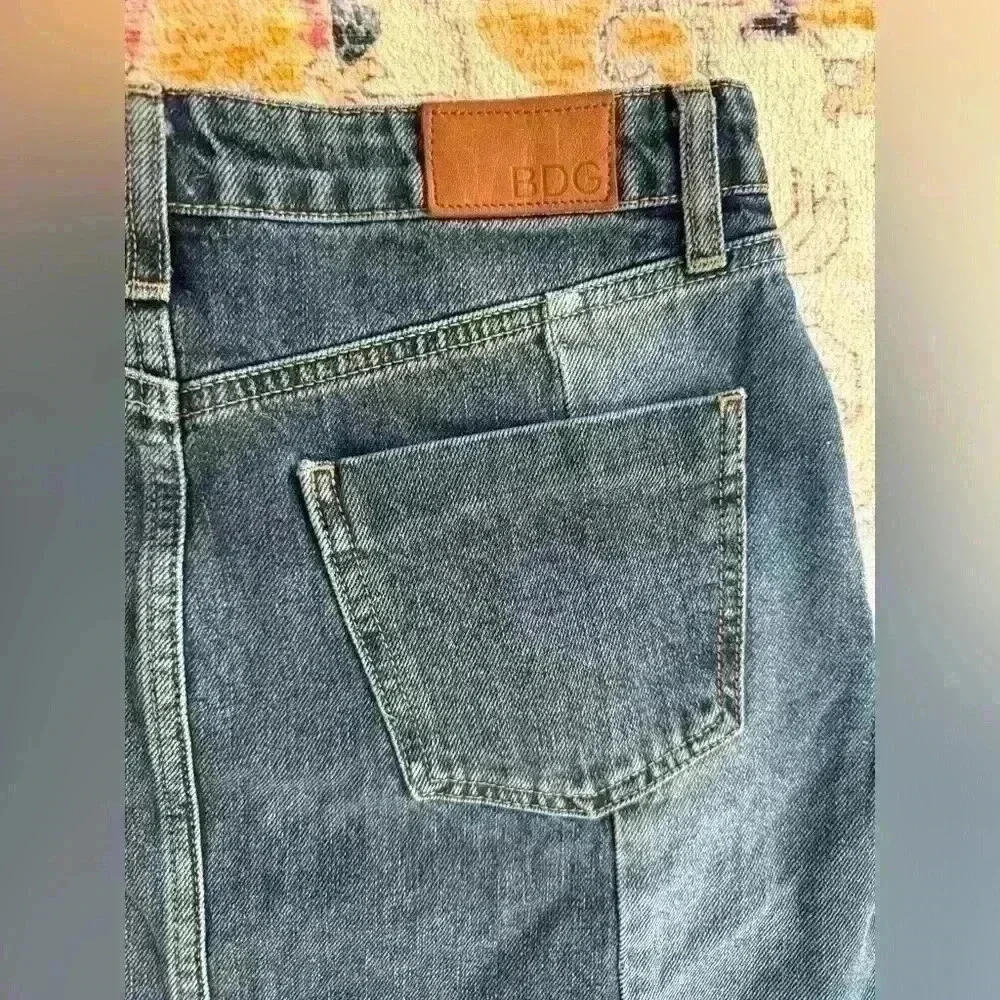 BDG Urban Outfitters Patchwork Jean Skirt Womens Medium - Picture 4 of 4